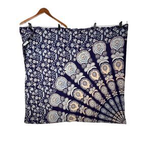 Mandalla Indian Dark Blue/Purple Wall Hanging Sheet Cotton Boho Hippie